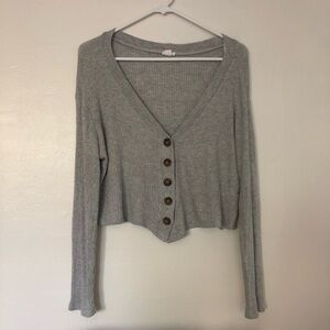 Garage - Ribbed Knit Crop Cardigan